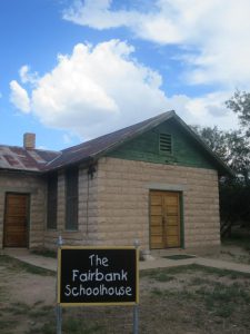 The restored school in Fairbank